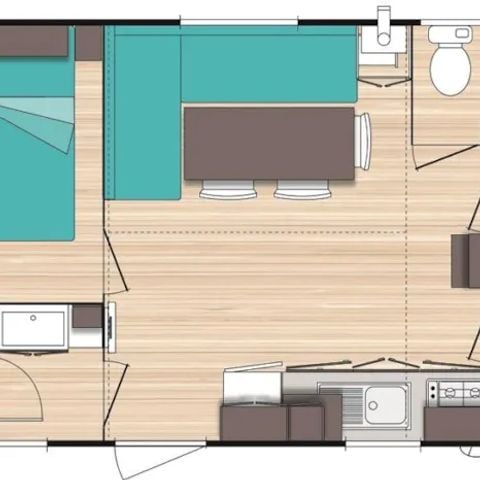 MOBILE HOME 6 people - LODGE BOIS GRAND CONFORT, 3 bedrooms (Sunday/Sunday)