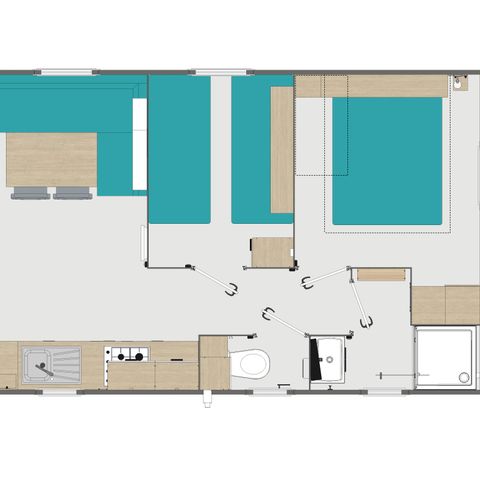 MOBILHEIM 4 Personen - LUMIERE PREMIUM plus - Meerblick