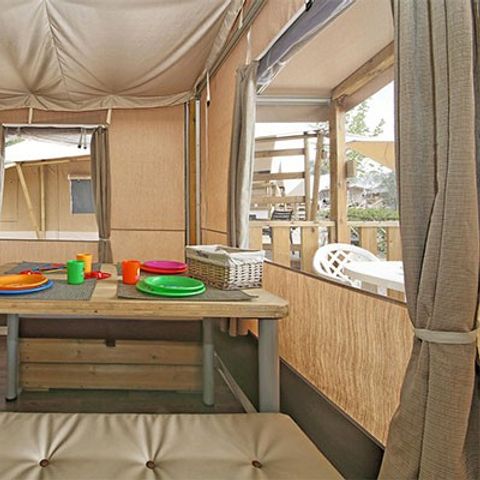 TENTE TOILE ET BOIS 5 personnes - Lodge | 2 Ch. | 5 Pers. | Sans SDB