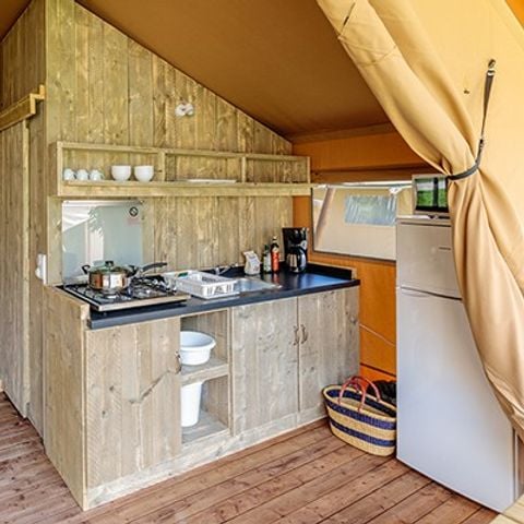 Safaritent 6 personen - Safari Lodge Tent | 3 Ch. | 6 Pers. | 1 SDB | Klim.