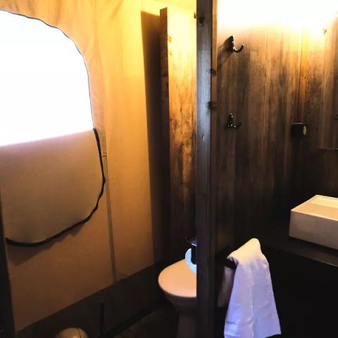 TENTE TOILE ET BOIS 5 personnes - Lodge Premium 3 Pièces 5 Personnes Climatisé