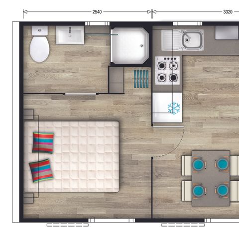 Stacaravan 4 personen - DUO