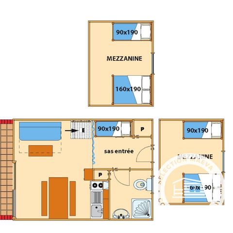 APARTMENT 7 people - Duplex 3 Rooms 6/7 People + TV