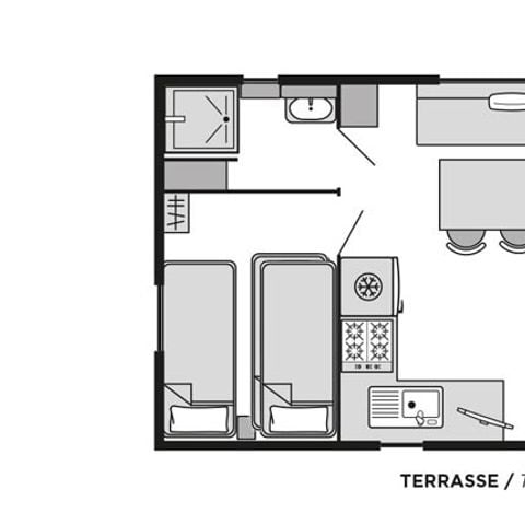 MOBILHOME 5 personas - Florès CLÁSICO