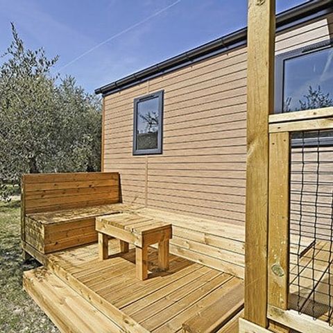 MOBILHOME 6 personnes - Mobil-home | Premium | 3 Ch. | 6 Pers. | Terrasse Couverte | 2 SDB | Clim. | TV