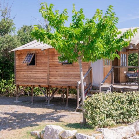 UNUSUAL ACCOMMODATION 5 people - FLOWER LODGE WOOD ON STILTS