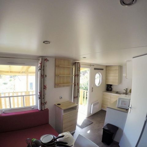 MOBILE HOME 2 people - Comfort Mobile Home 18m² 1 bedroom + covered terrace + air conditioning + TV