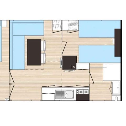 Stacaravan 6 personen - 27m²