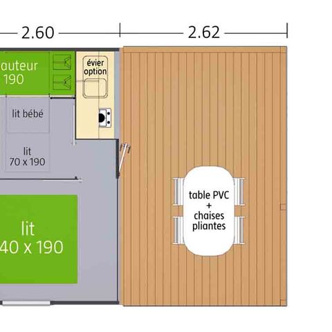 MOBILHOME 5 personas - Tit'home - Sin instalaciones sanitarias