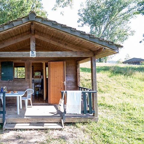 CHALET 4 personen - Houten Ecolodge (zonder sanitair)