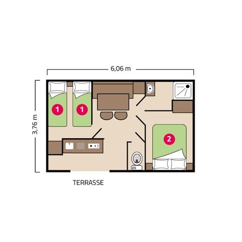 MOBILHOME 4 personnes - Riviera