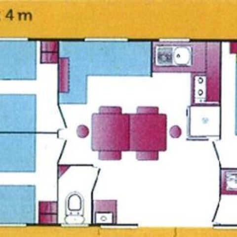 Stacaravan 6 personen - 3 slaapkamers, 32m² + airconditioning