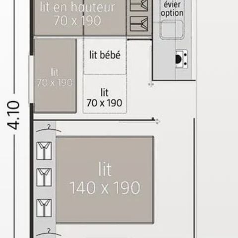 CHALET 5 people - Cottage Martel - 2 bedrooms - no sanitary facilities, no heating - terrace not covered