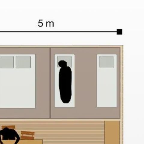SAFARIZELT 4 Personen - Lodge-Zelt - ohne Sanitäranlagen, ohne Heizung - 2 Schlafzimmer
