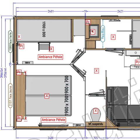 MOBILHOME 8 personnes - 3 chambres 6/8