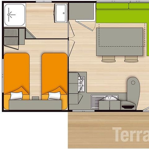 MOBILE HOME 6 people - Comfort + 4/6p wooden terrace