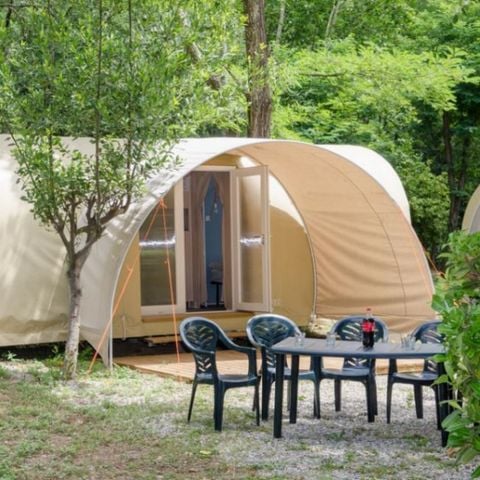 Safaritent 4 personen - Omgebouwde tent "Coco" met 2 slaapkamers