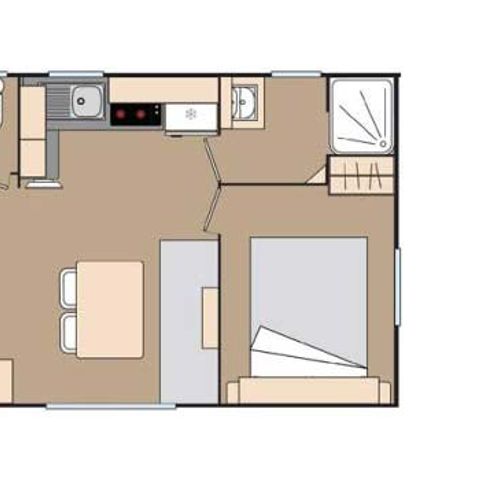 MOBILHEIM 4 Personen - Mobilheim MALIN 20m² - 2 Schlafzimmer - Klimaanlage - Terrasse -.