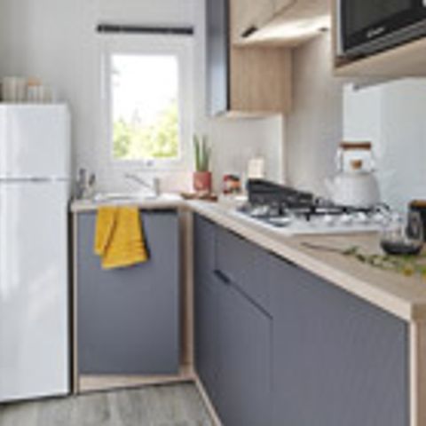 MOBILHOME 4 personnes - Mobil-home PREMIUM 30m² - 2 chambres - TV - lave-vaisselle - climatisation - terrasse