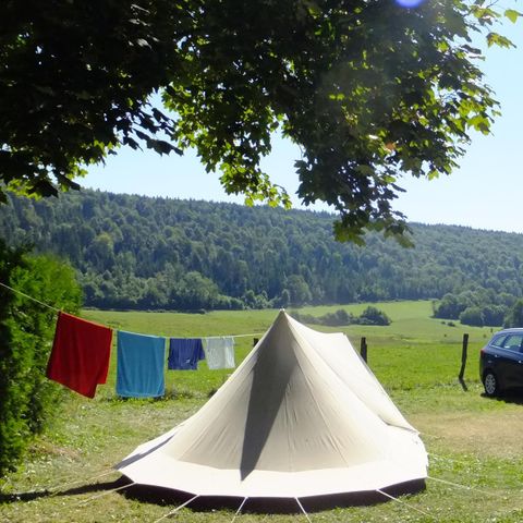 STAANPLAATS - Standplaats voor tent of caravan (inclusief 1 auto) zonder elektriciteit