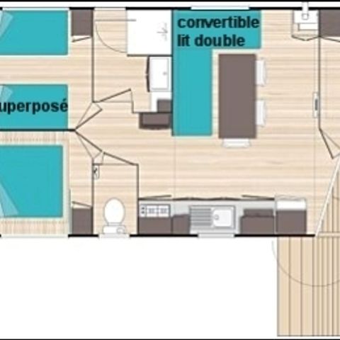 MOBILHOME 7 personnes - 3 chambres Gamme CLASSIC