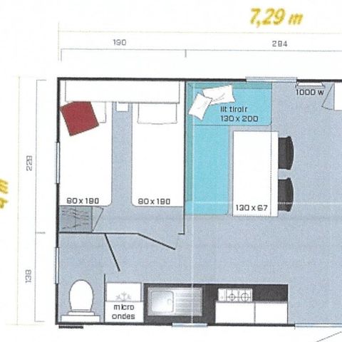 MOBILHOME 4 personas - 2 dormitorios gama CLASSIC