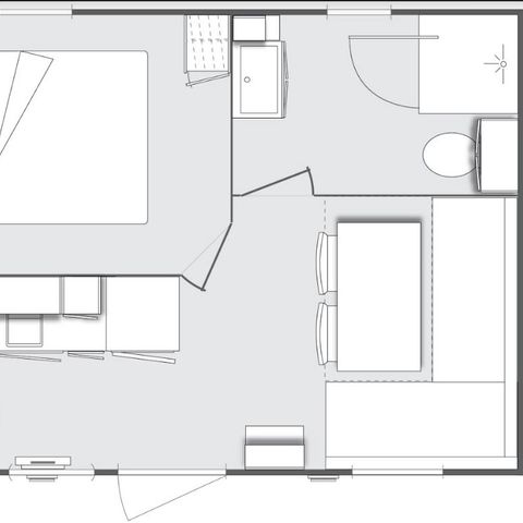 MOBILHOME 2 personas - 1 ROOM