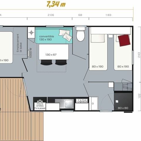 MOBILHOME 5 personnes - Mobilhome STANDARD