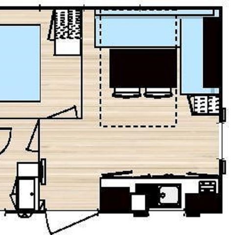 MOBILHOME 2 personnes -  MH1 CONFORT NOBIS 