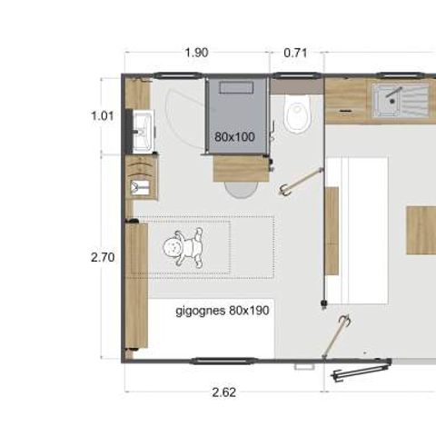 MOBILHEIM 4 Personen -  MH2 VIP BREZE,4 pers (2CH,2 SDB)