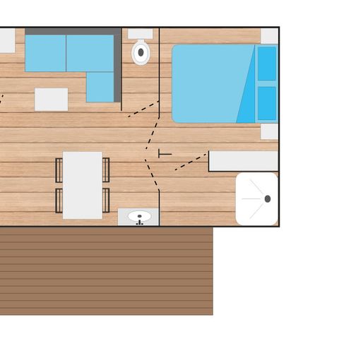 MOBILHEIM 6 Personen - COTTAGE STANDING (Sonntag/Sonntag)