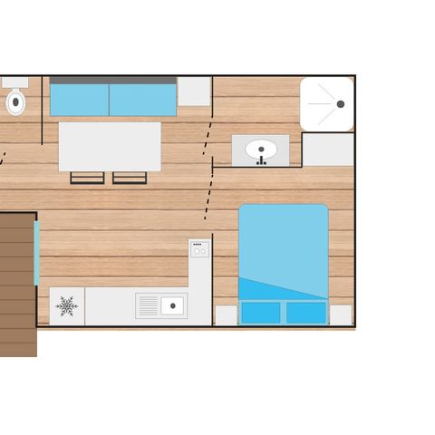 MOBILHEIM 4 Personen - COTTAGE COSY CONFORT (Sonntag/Sonntag)