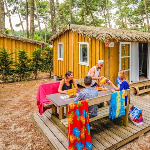 Bungalow 4 personen - HOUTEN CABANE - 2 kamers (zonder sanitair)