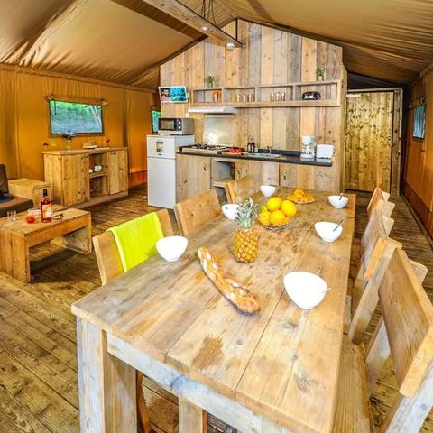 CANVAS AND WOOD TENT 5 people - ECOLUXE - 2 bedrooms