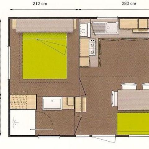 MOBILHEIM 6 Personen - OHARA 3 Schlafzimmer