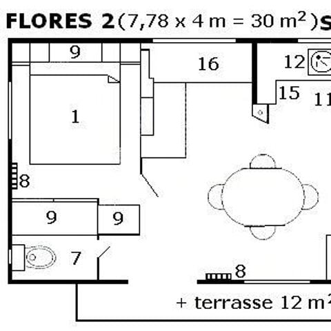 CASA MOBILE 6 persone - Louisiana Flores (2 camere)