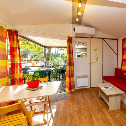 MOBILHOME 6 personas - MH2 Confort 27 m² + aire acondicionado, con instalaciones sanitarias