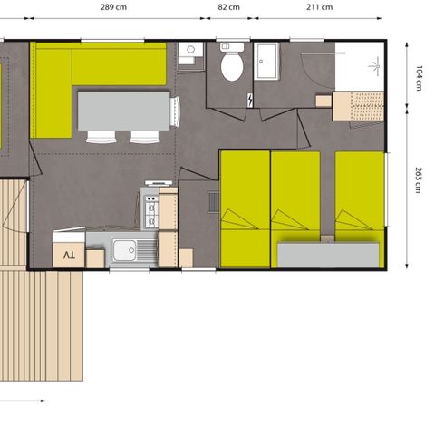 MOBILE HOME 6 people - Comfort 35m² 3 bedrooms