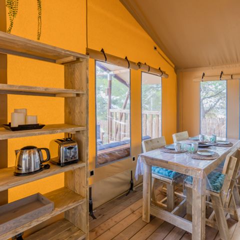 CANVAS AND WOOD TENT 4 people - Wood Lodge Premium Spa