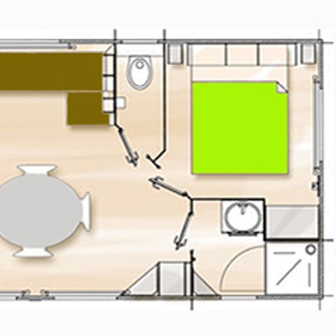 MOBILHOME 4 personas - 2 dormitorios CONFORT PLUS