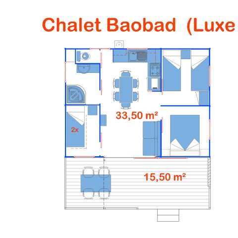 CHALET 6 persone - Lusso 3 camere da letto