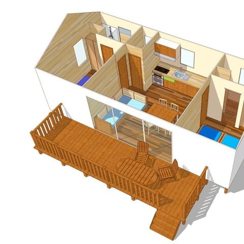 MOBILHOME 6 personnes - Mobil-home | Classic XL | 2 Ch. | 4/6 Pers. | Terrasse surélevée | Clim.