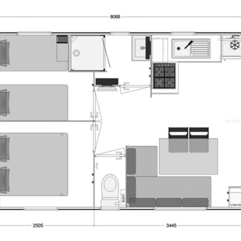 Mobilheim 6 Personen - COTTAGE 4/6 PERS.