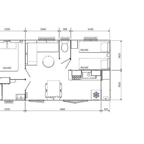 MOBILE HOME 6 people - Comfort - 2 bedrooms