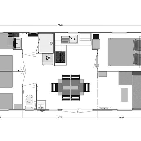 MOBILE HOME 8 people - Comfort - 3 bedrooms