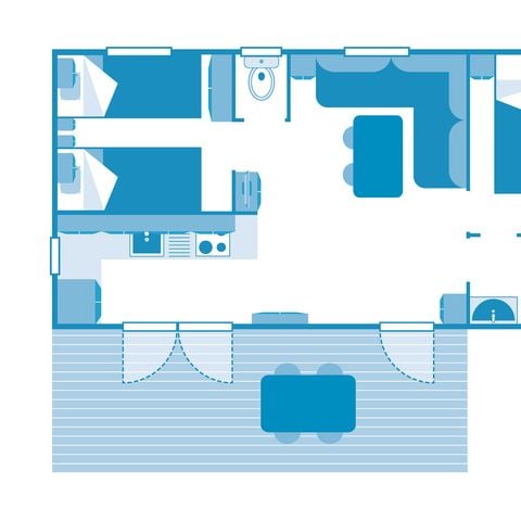 Mobilheim 4 Personen - COTTAGE 4p 2ch ****