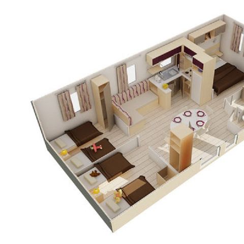 CASA MOBILE 6 persone - Confort + 3 camere da letto 6 persone Mare