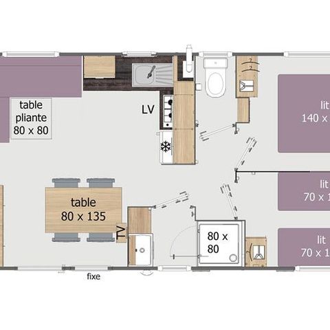 MOBILHOME 8 personnes - Premium - 4 chambres