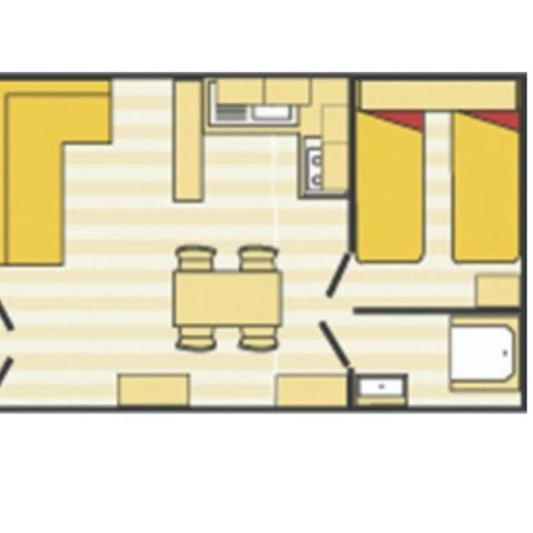 Stacaravan 6 personen - Evasion 2 kamers 23m² (23m²)