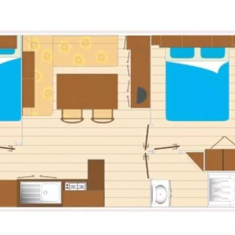 MOBILE HOME 6 people - Evasion 3 Rooms 6 People + TV